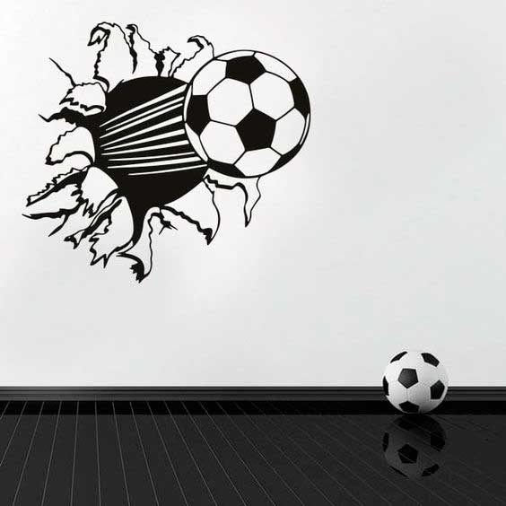 foto vinilo decoarativo infantil balón en blanco y negro