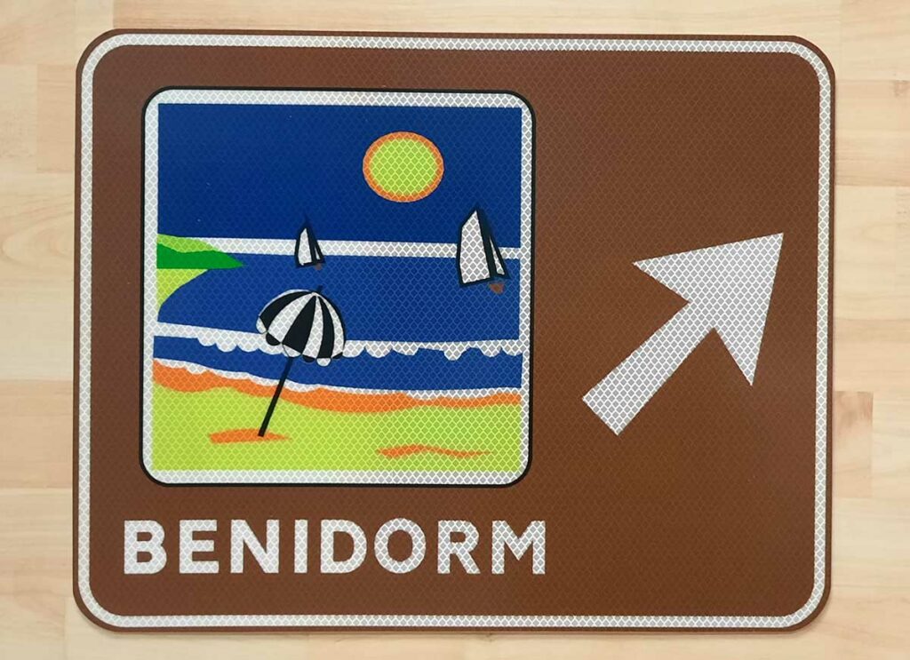 placa señalética Benidorm